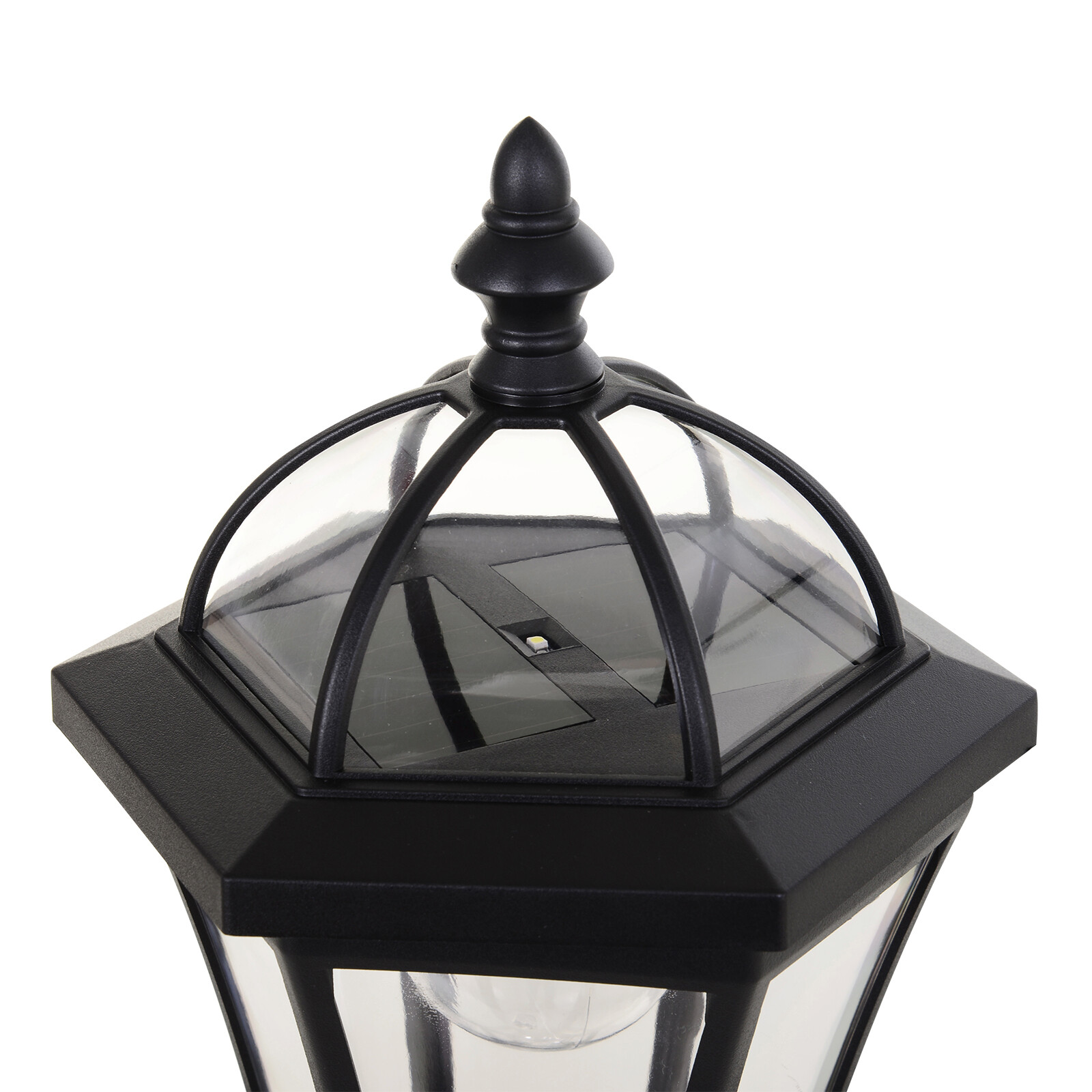 Gartenlaterne im 2er-Set schwarz Kunststoff H/D: ca. 129x18,5 cm