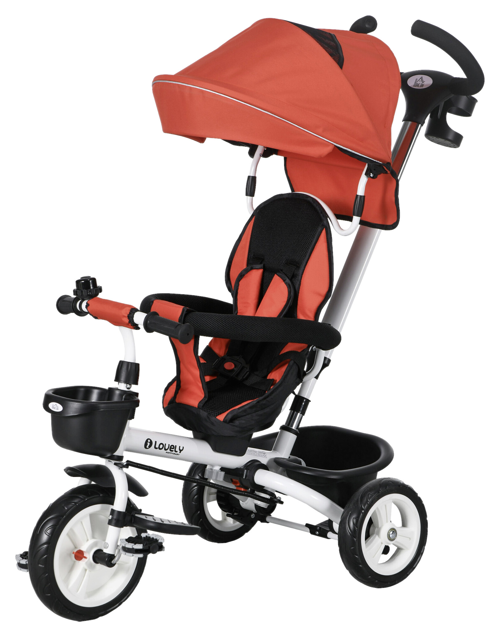 HOMCOM Dreirad rot B/H/L: ca. 50x104x112 cm