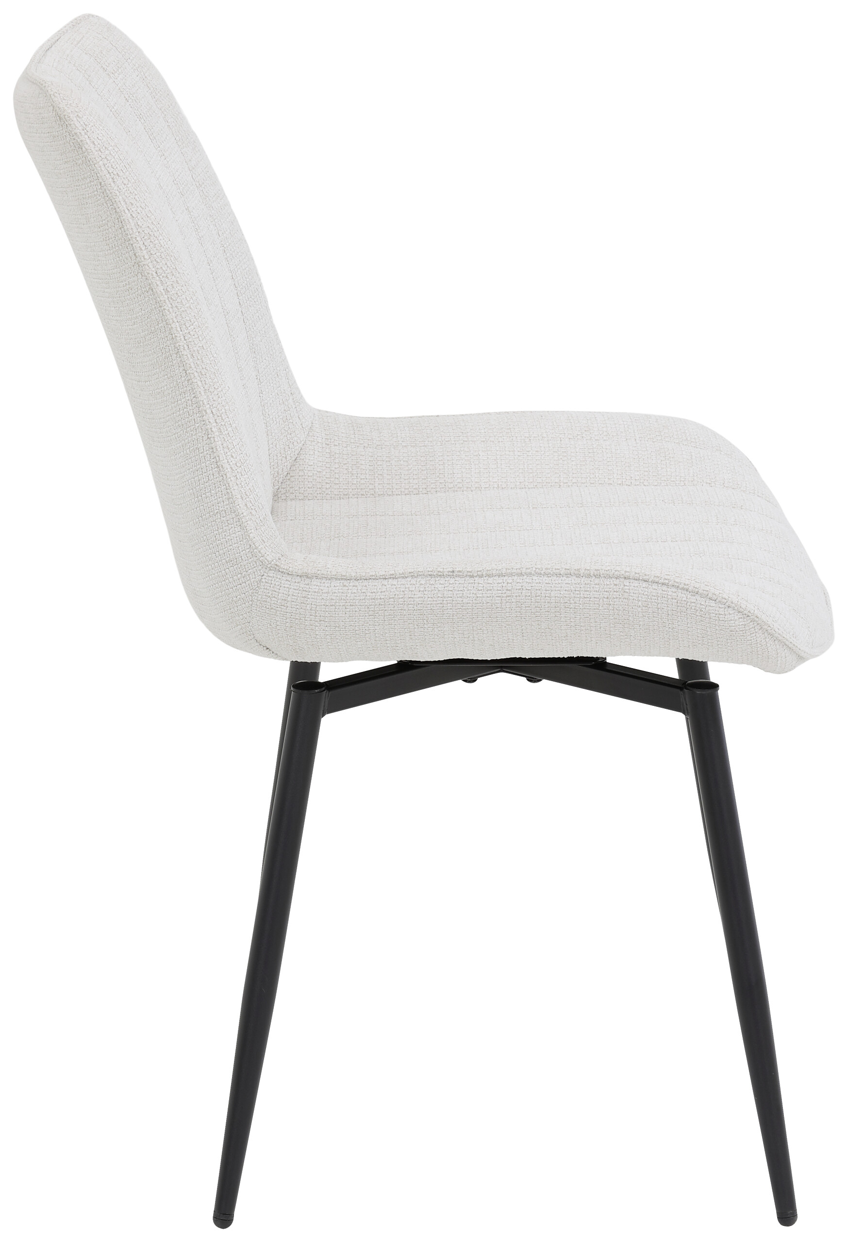 Stuhl Newport, 4er-Set beige Microfaser Webstoff B/H/T: ca. 54x85x63 cm