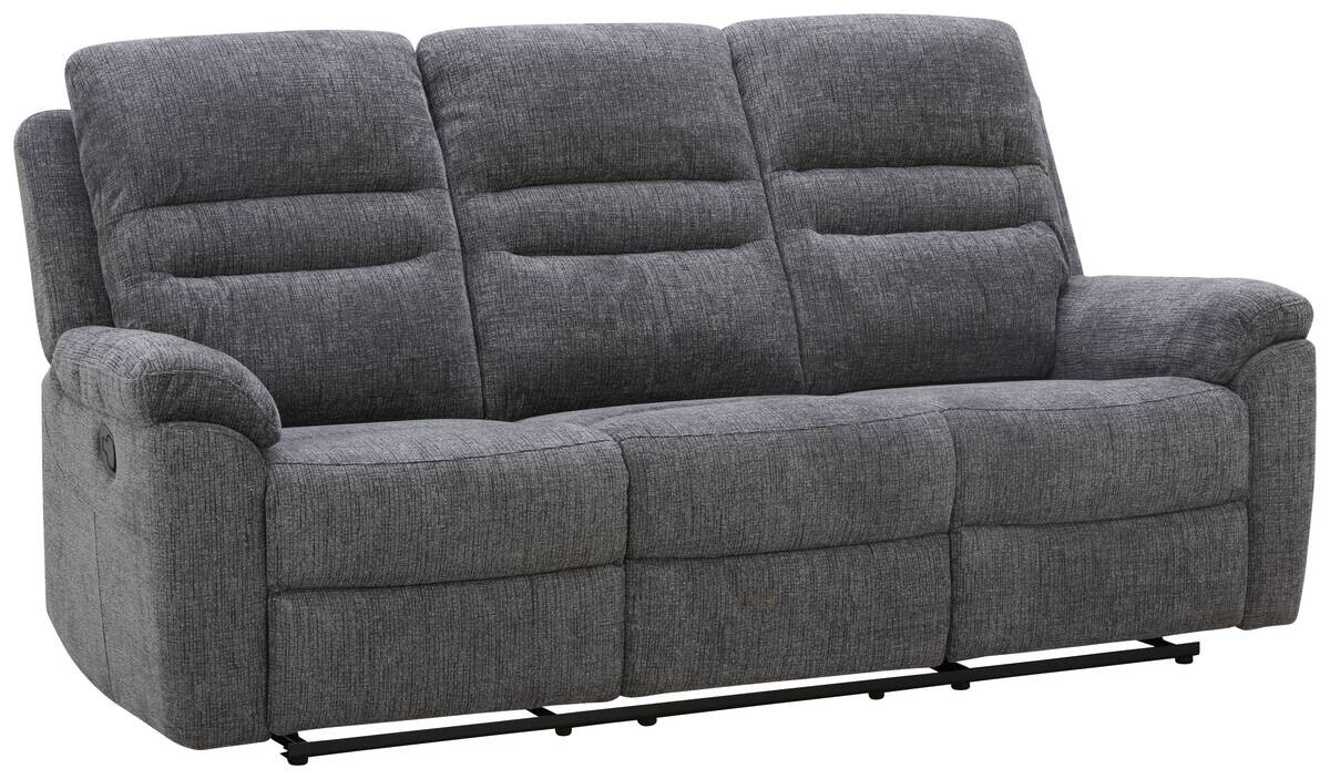 Sofa 3-2-1 KW 2028 dunkelgrau Microfaser