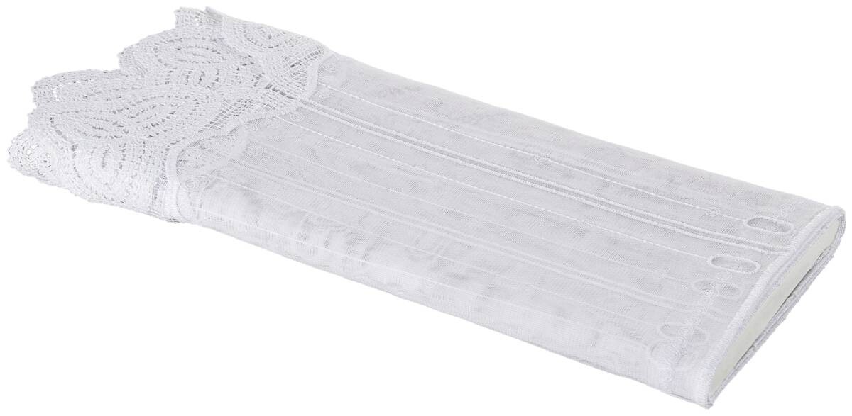 Scheibengardinen-Meterware Isla reinweiß H: ca. 45 cm