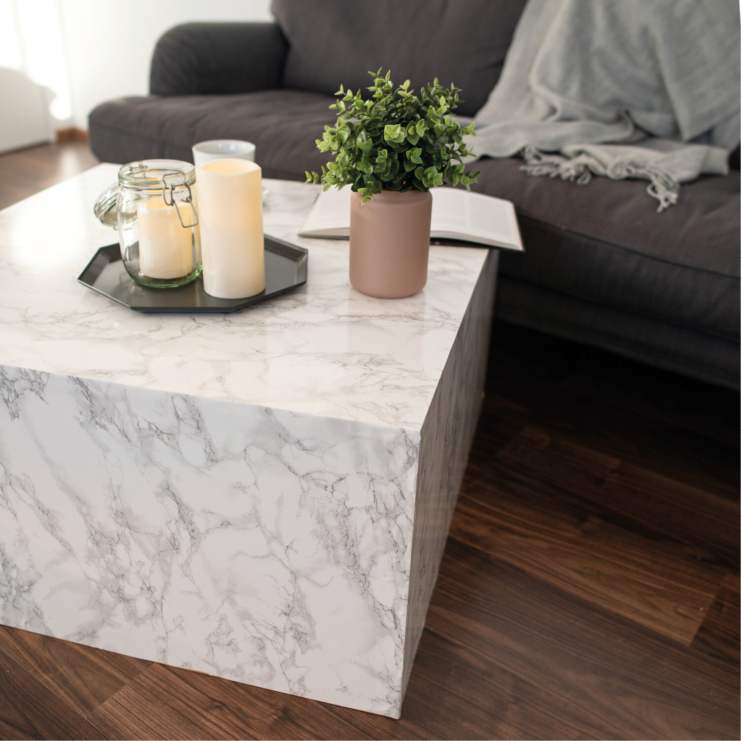 d-c-fix Dekofolie Marmoroptik weiß grau B/L: ca. 45x200 cm