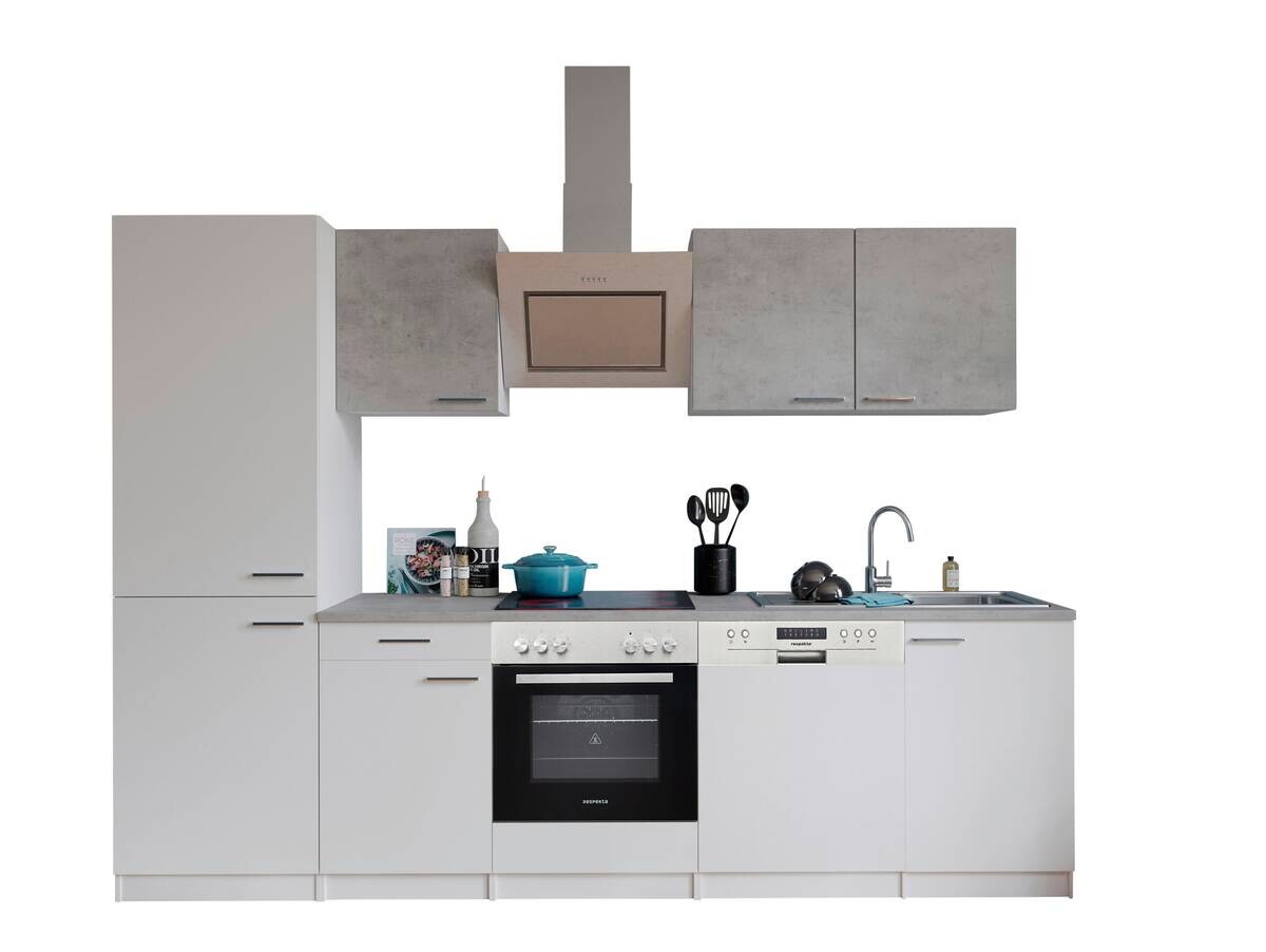 Respekta Küchenblock KB280WWBSCGK178G weiß B/H/T: ca. 280x200x60 cm