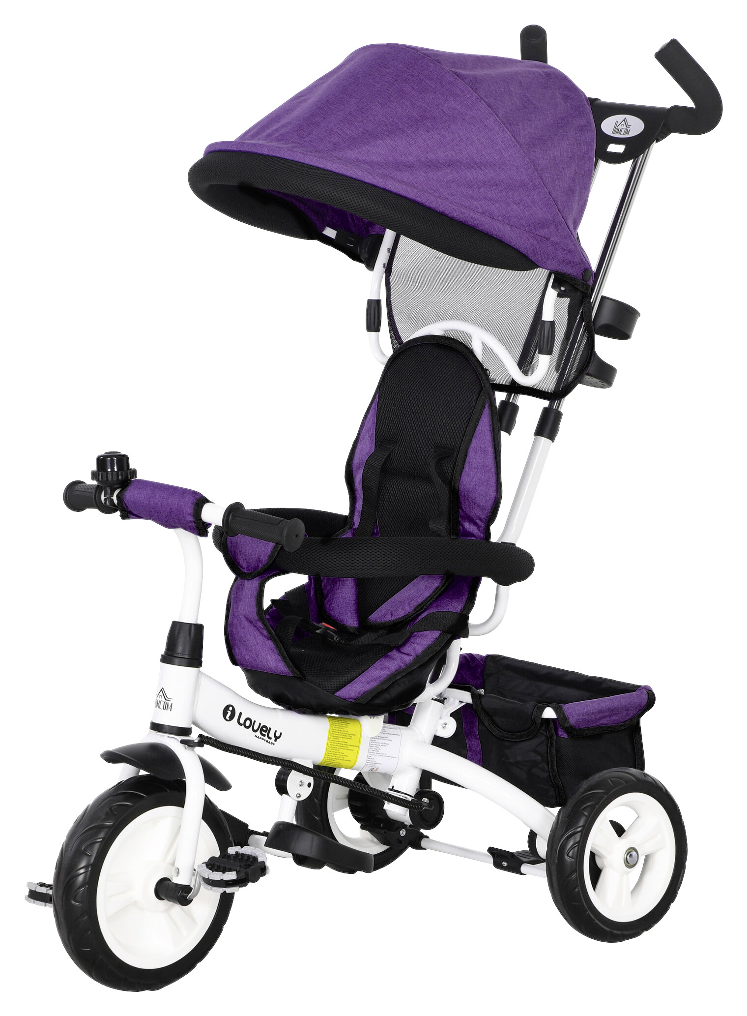 HOMCOM Kinderdreirad violett B/H/L: ca. 50x106x95 cm