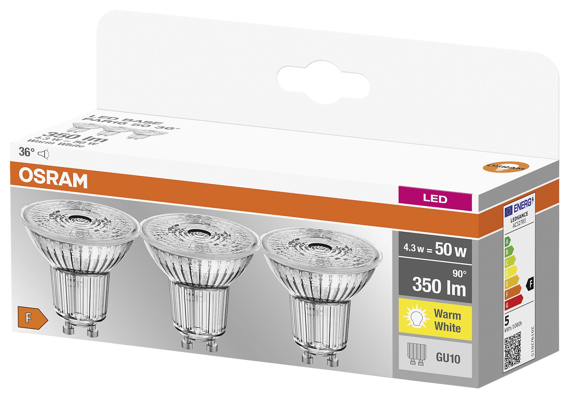 OSRAM Reflektorlampe AC2703 3er Pack GU10
