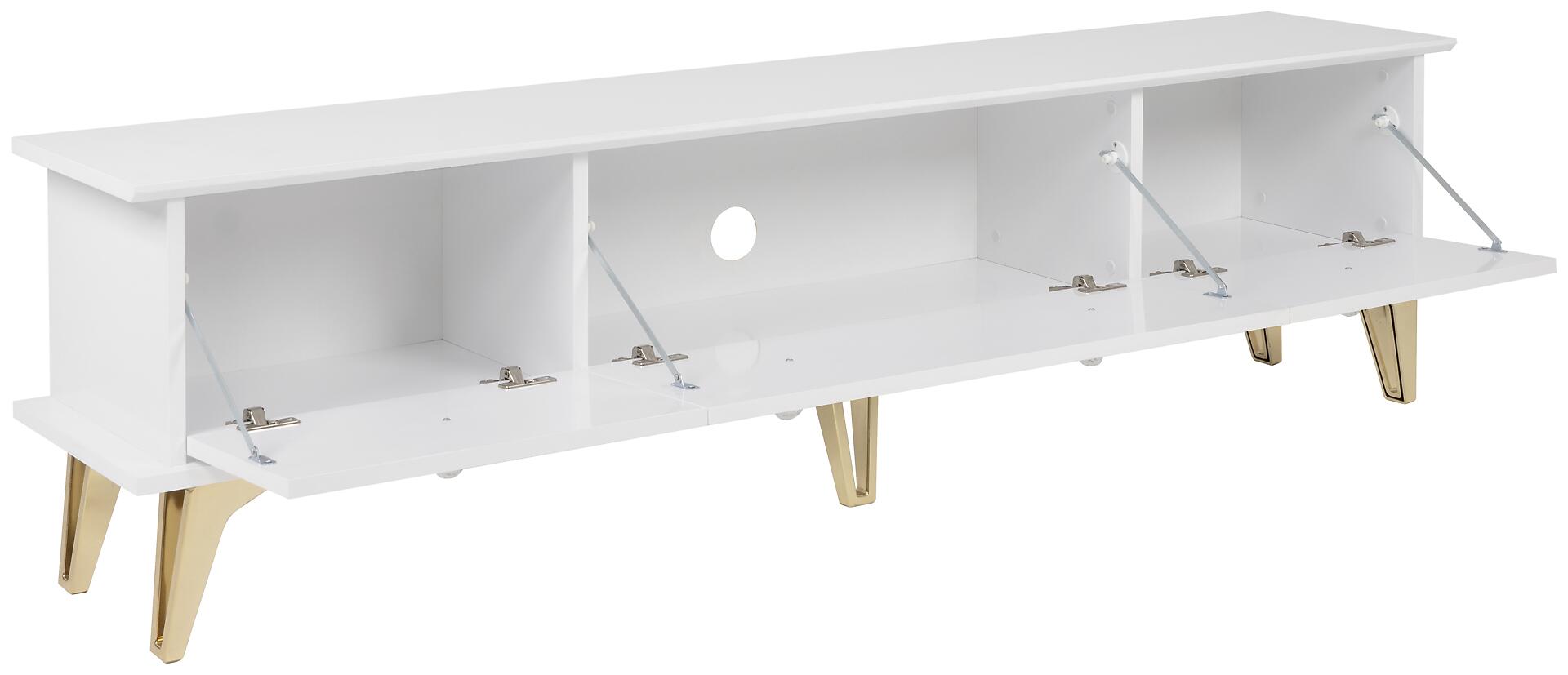 TV-Lowboard Istanbul weiß glänzend B/H/T: ca. 180x48x35 cm