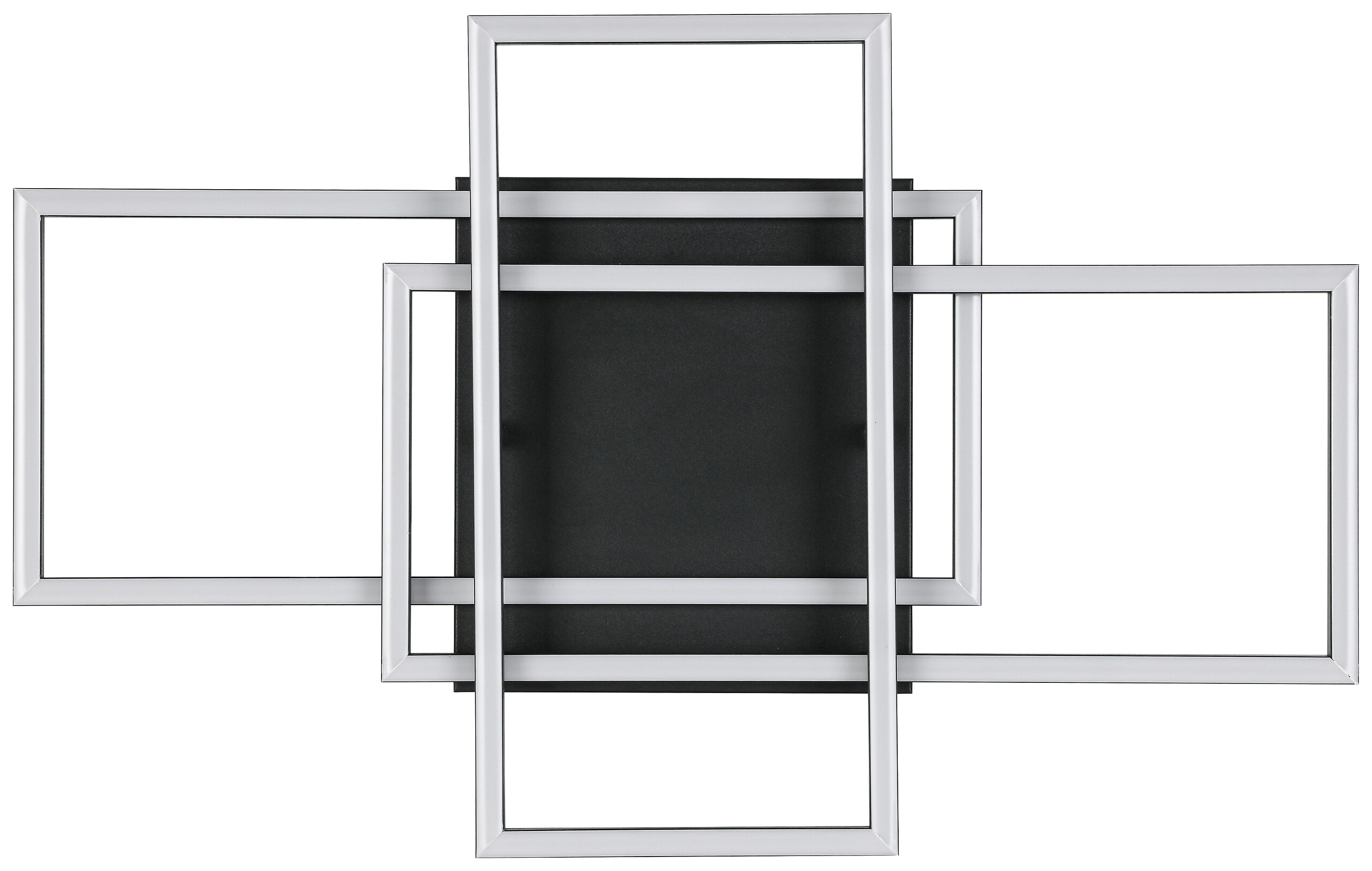 Nolo LED-Deckenleuchte Twin schwarz Metall B/H/L: ca. 36x9,1x58 cm