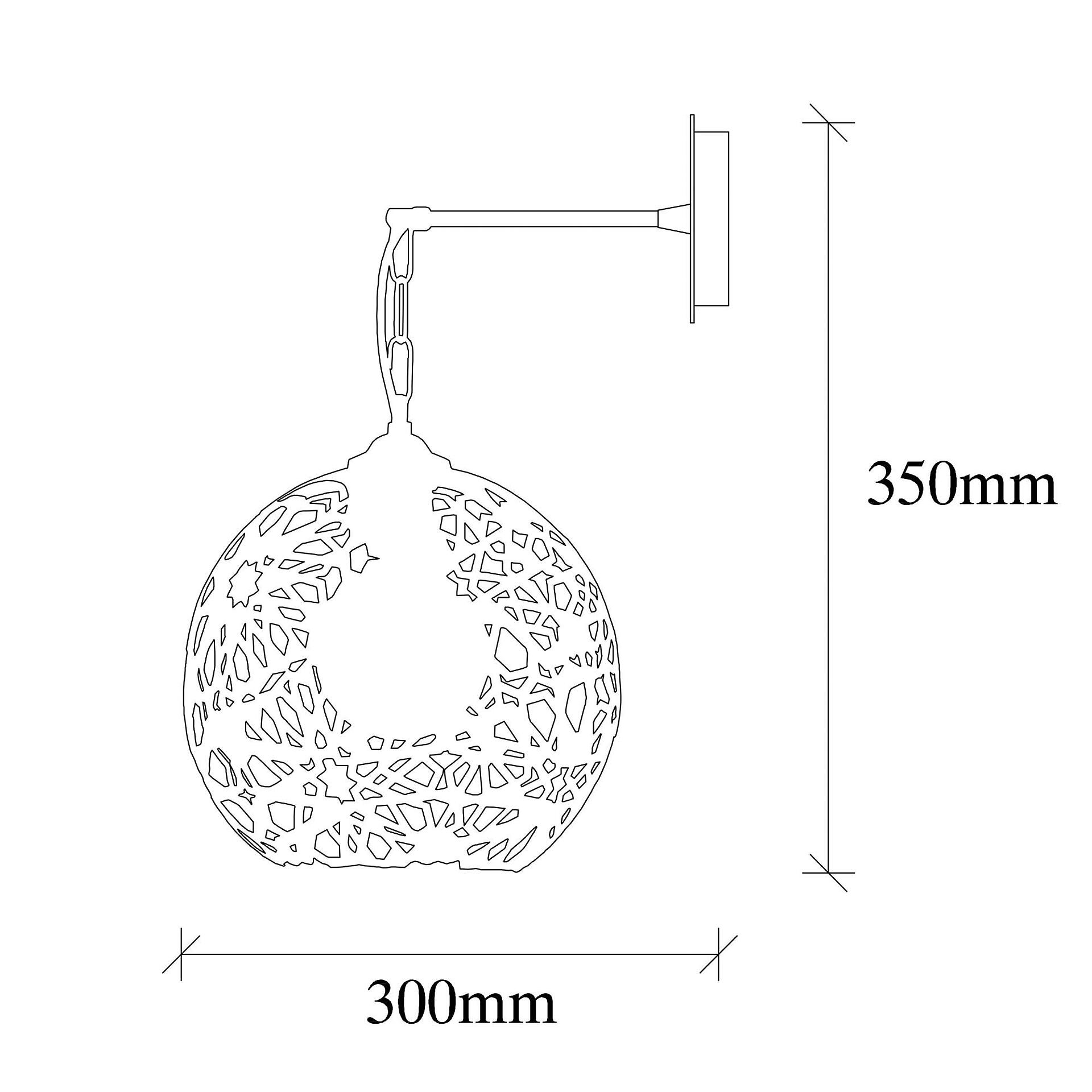 Opviq Wandleuchte schwarz Metall B/H/L: ca. 30x35x25 cm E27 1 Brennstellen