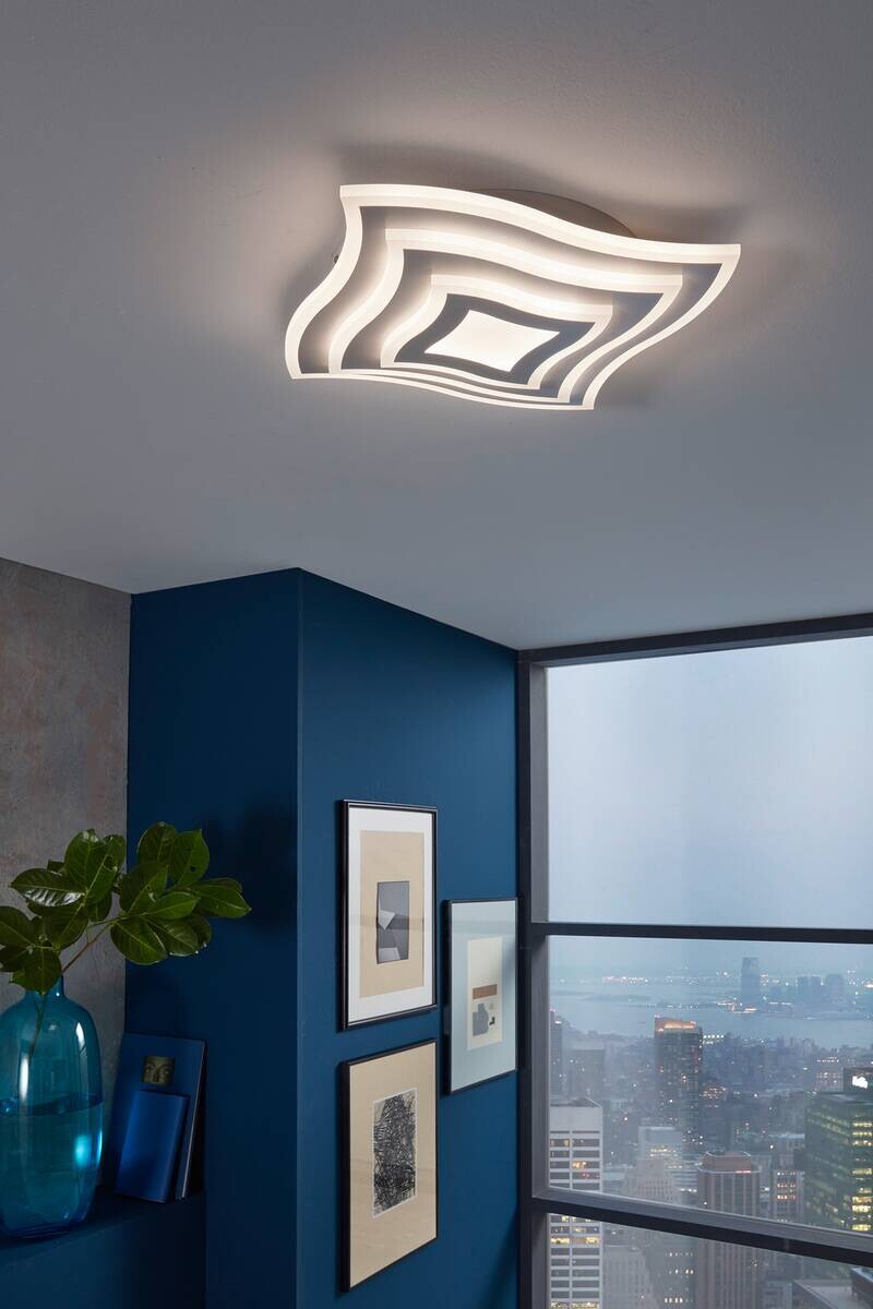 Fischer & Honsel LED-Deckenleuchte 20486 weiß Metall B/H/T: ca. 43x6x43 cm 1 Brennstellen