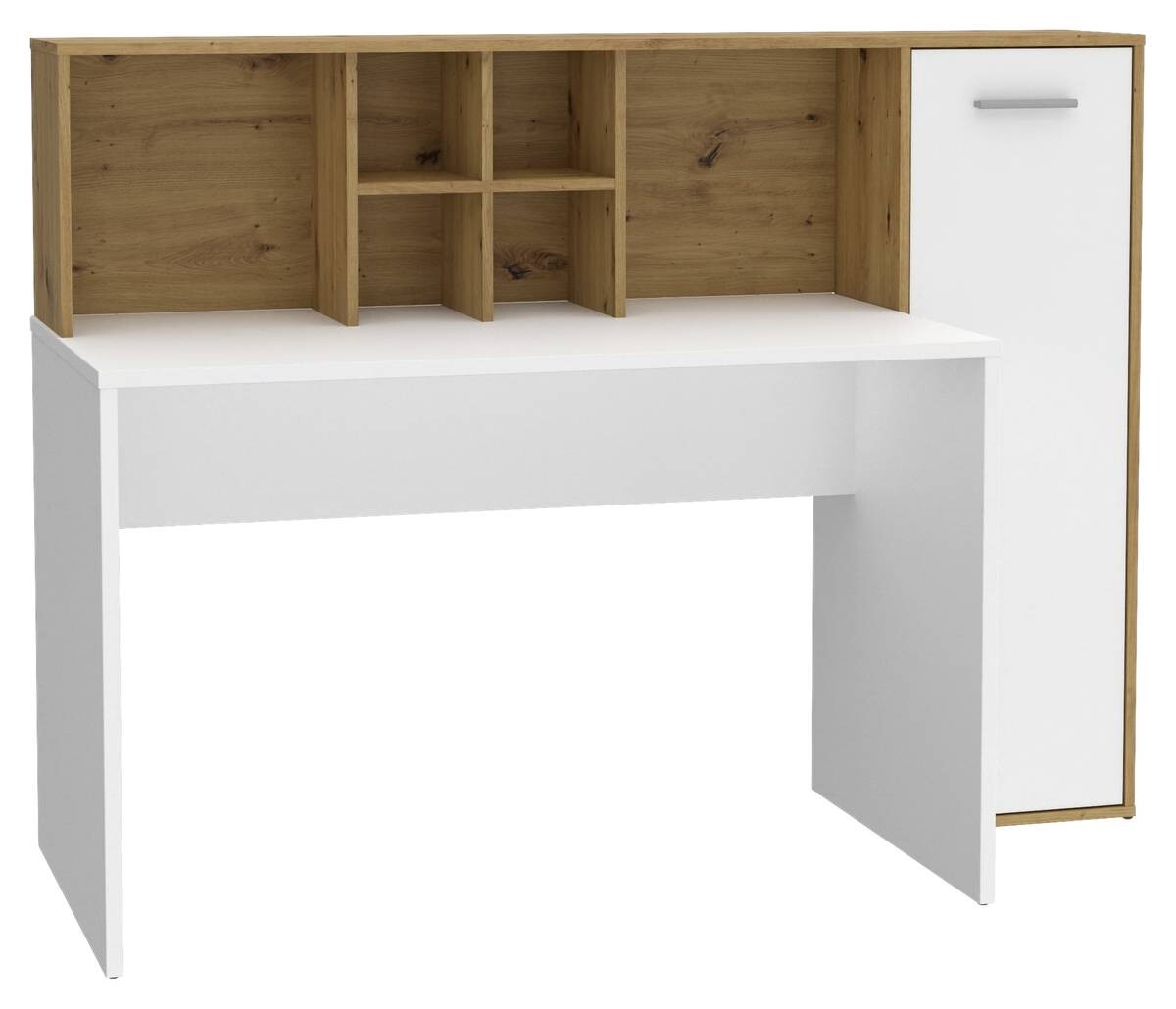 Schreibtisch weiß Eiche Artisan Nachbildung B/H/T: ca. 158x116x66 cm