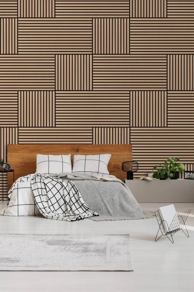 Wand- und Akustikpaneel braun L/B/H: ca. 52x52x1 cm pro Stück