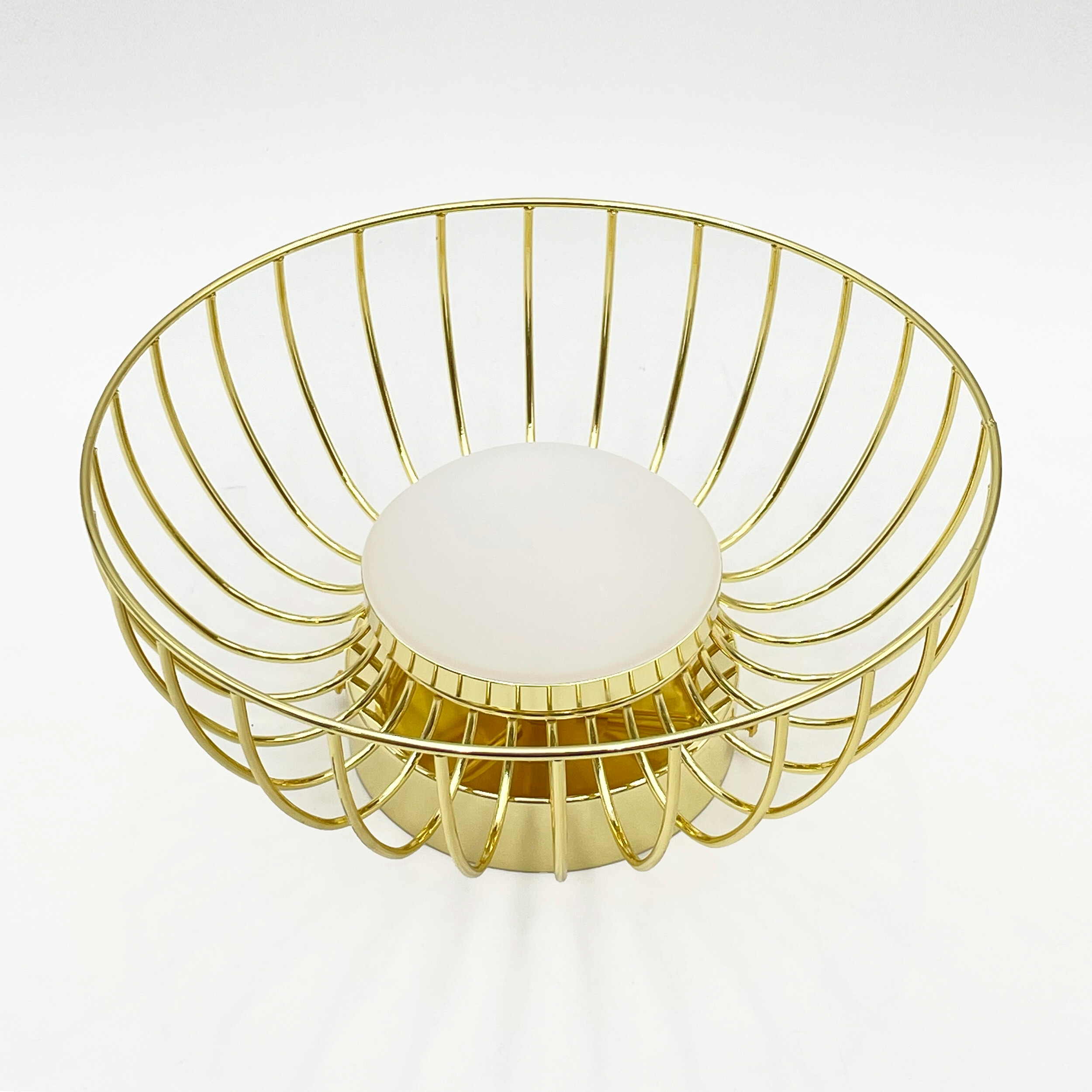 Lamkur Deckenleuchte gold Stahl B/H/L: ca. 27x27x17 cm