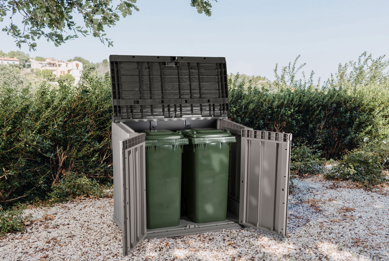 Toomax Mülltonnenbox Stora Way grau B/H/L: ca. 111x74,5x129,5 cm