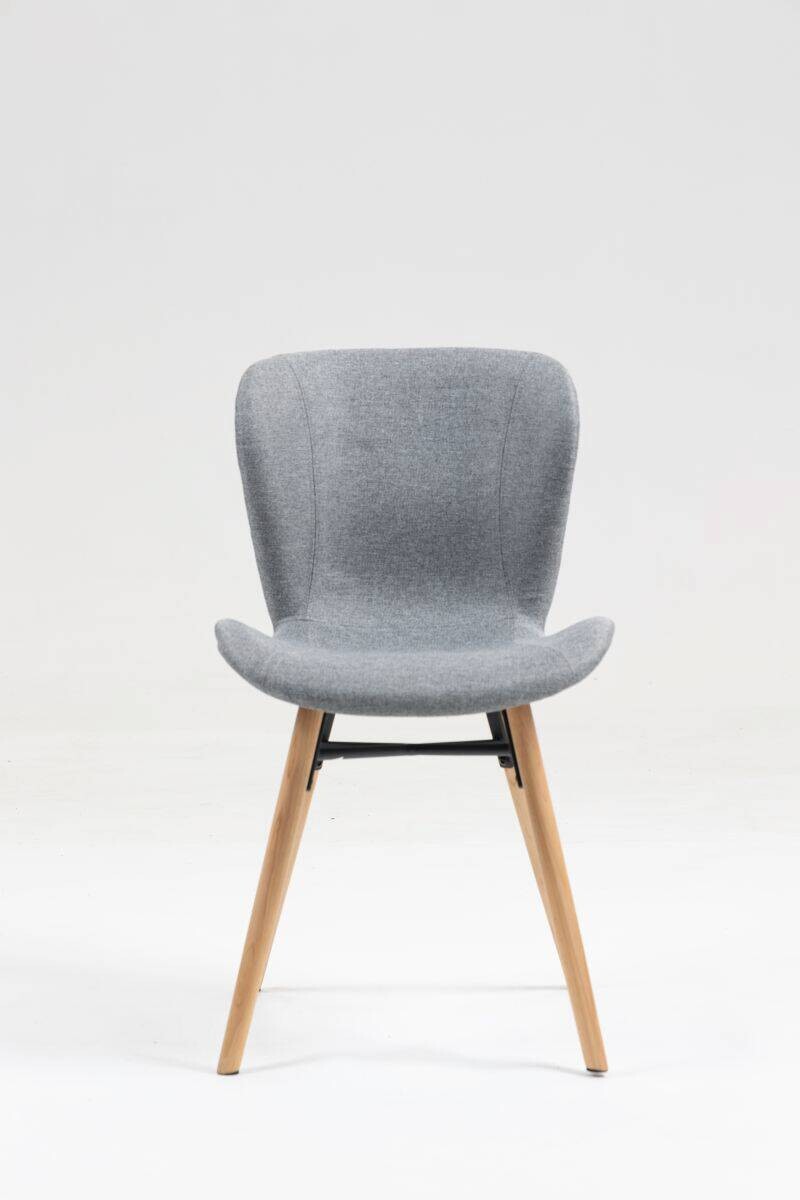 Stuhl Florenz hellgrau Microfaser B/H/T: ca. 47x80x52 cm