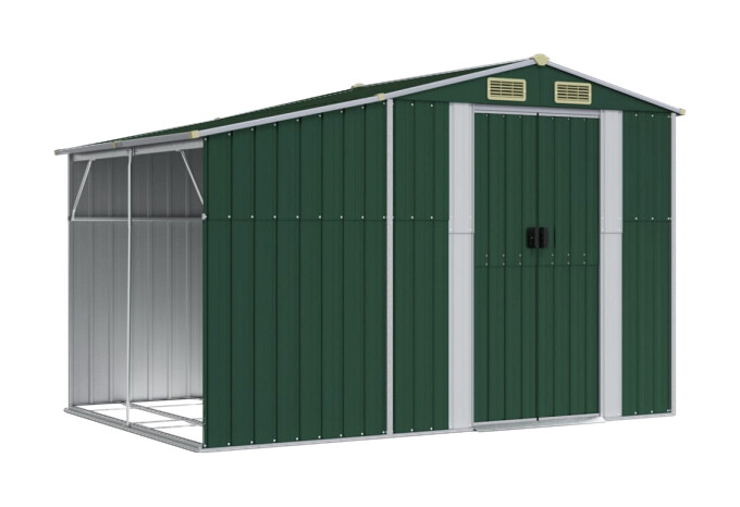 vidaXL Gartenhaus grün B/H/T: ca. 277x179x192,5 cm