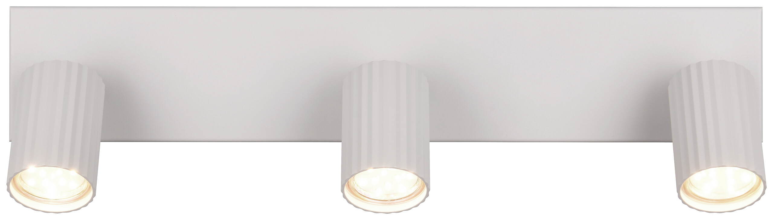 Reality Leuchten Spots Soka grau Metall B/H/L: ca. 50x14,5x9 cm GU10 3 Brennstellen