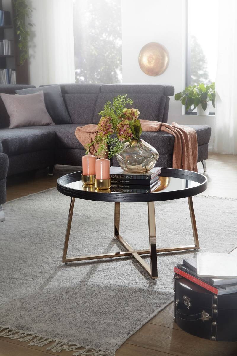 Wohnling Couchtisch schwarz B/H/T: ca. 78x42x78 cm