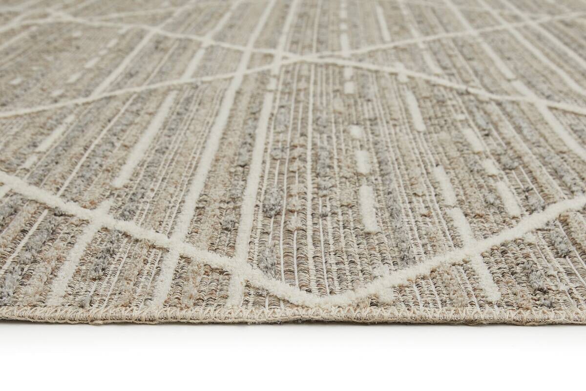 Webteppich Crosby graubraun B/L: ca. 120x170 cm