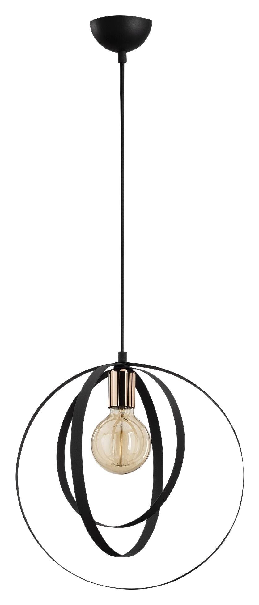 Opviq Pendelleuchte Vaveyla schwarz Metall B/H/T/L/D: ca. 35x131x35x35x35 cm E27 1 Brennstellen