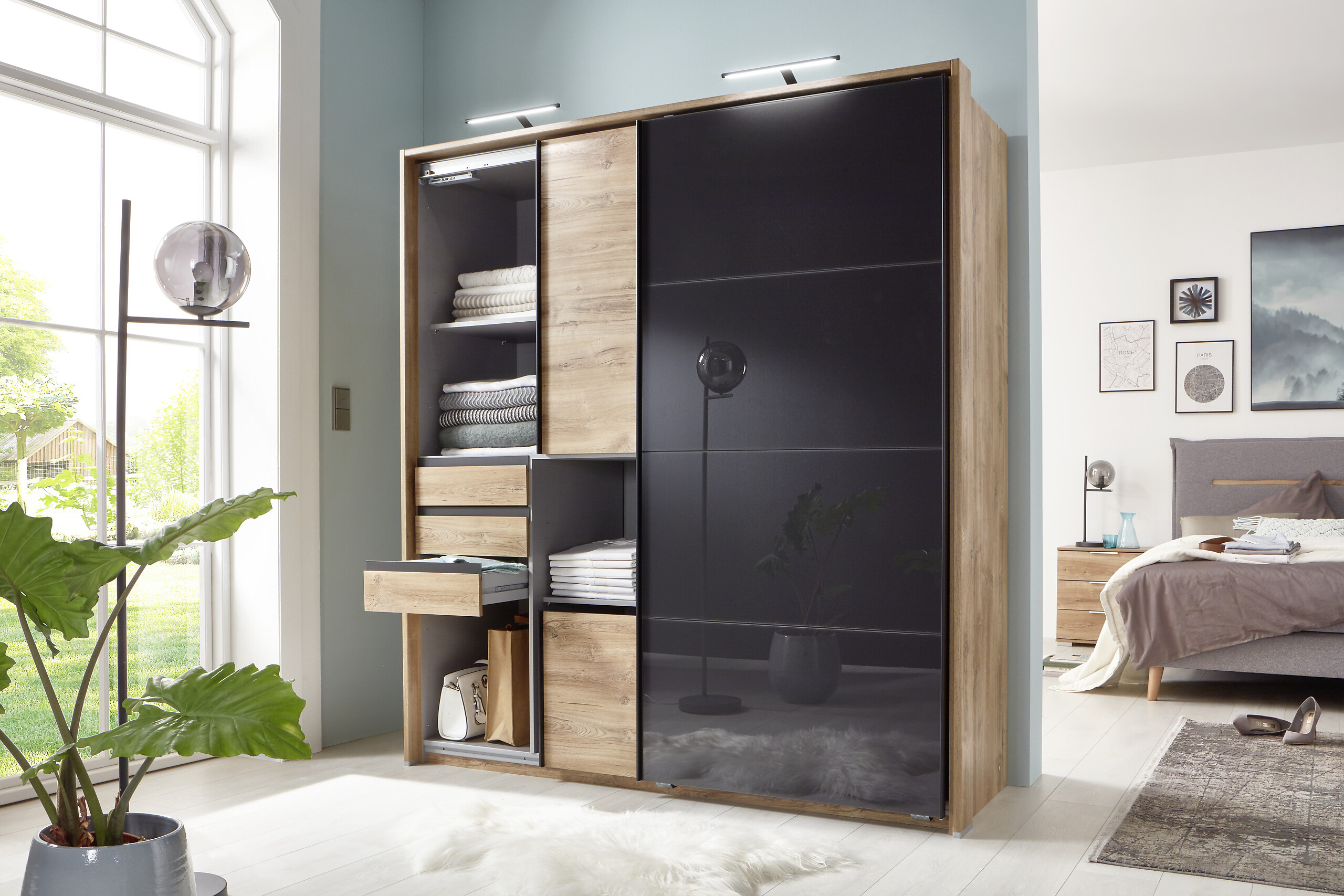 Passepartoutrahmen Oldenburg Eiche Artisan Nachbildung B/H/T: ca. 183x200x12 cm