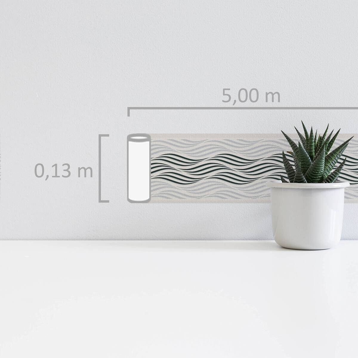 A.S.Creation Bordüre weiß B/H/D: ca. 13x500x8 cm