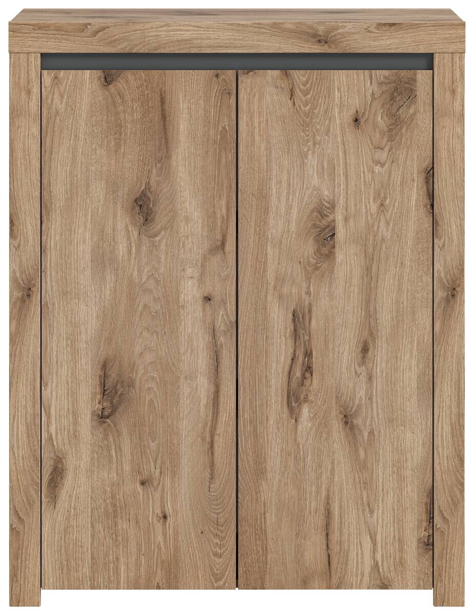 Kommode Woody Nox Oak Nachbildung anthrazit B/H/T: ca. 81x105x37 cm
