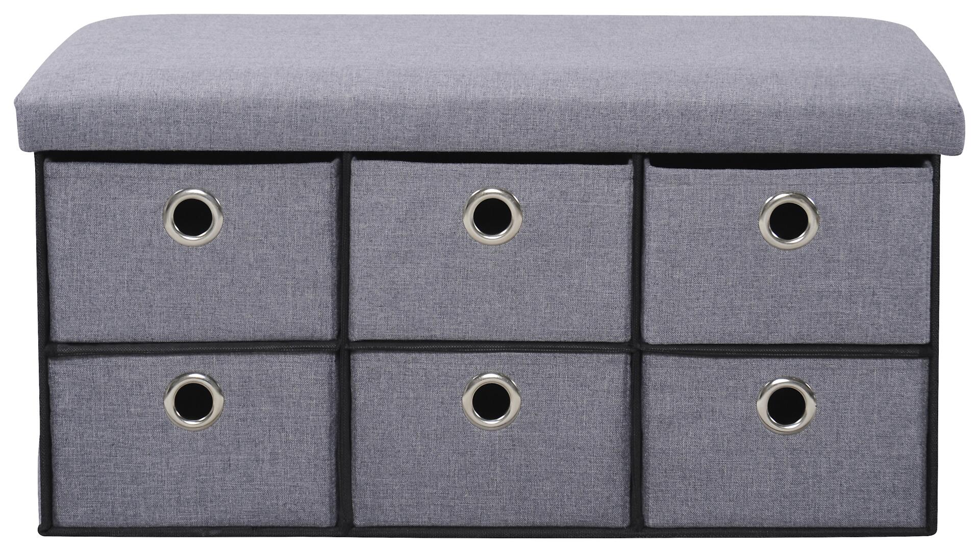 Kesper Sitzbank grau B/H/L: ca. 38x38x76 cm