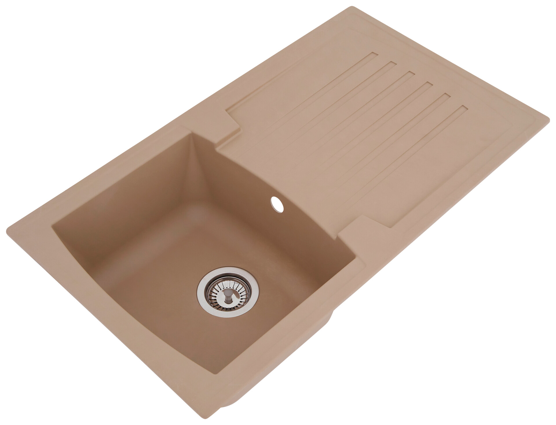 Respekta Einbauspüle Boston 86 x 50 B sandbeige Mineralite B/H/T: ca. 86x20x50 cm