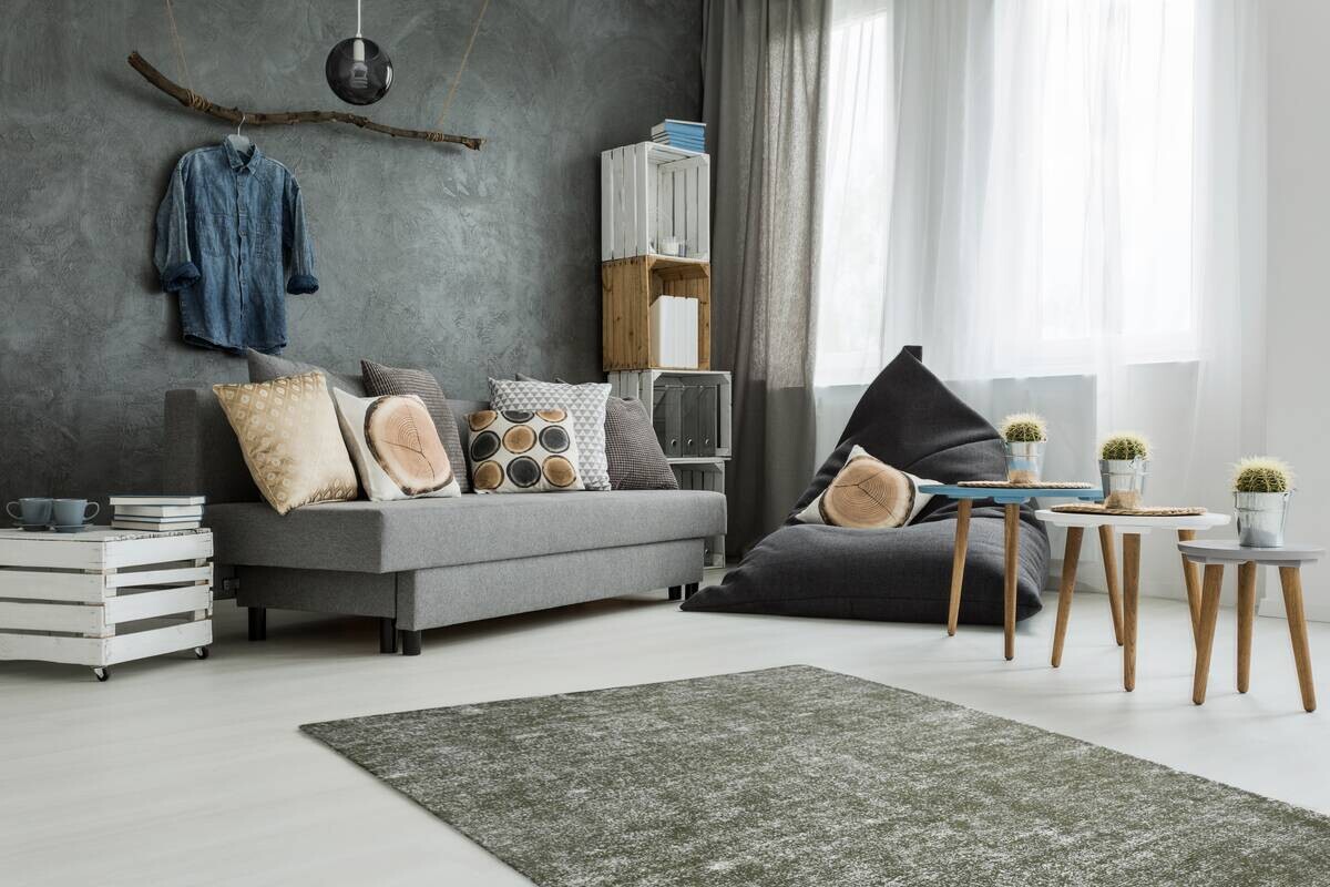 Kayoom Kurzflorteppich Etna 110 olive B/H/L: ca. 160x0,9x230 cm