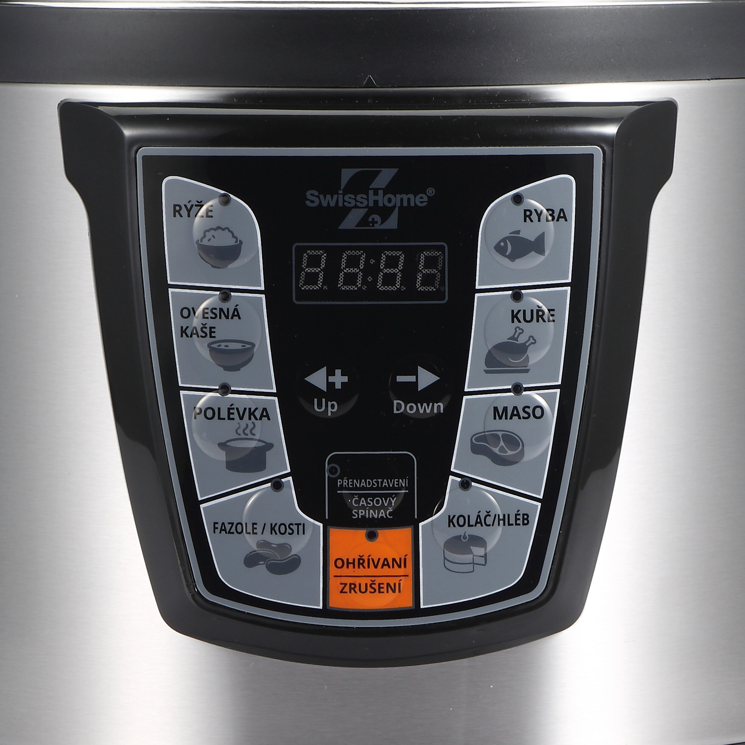 SWISS HOME Schnellkochtopf LOW COOKER schwarz Edelstahl