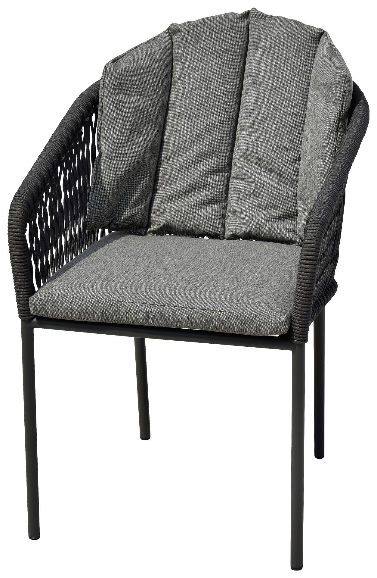 POCOline Gartenstuhl grau Webstoff B/H/L: ca. 68x79x58 cm