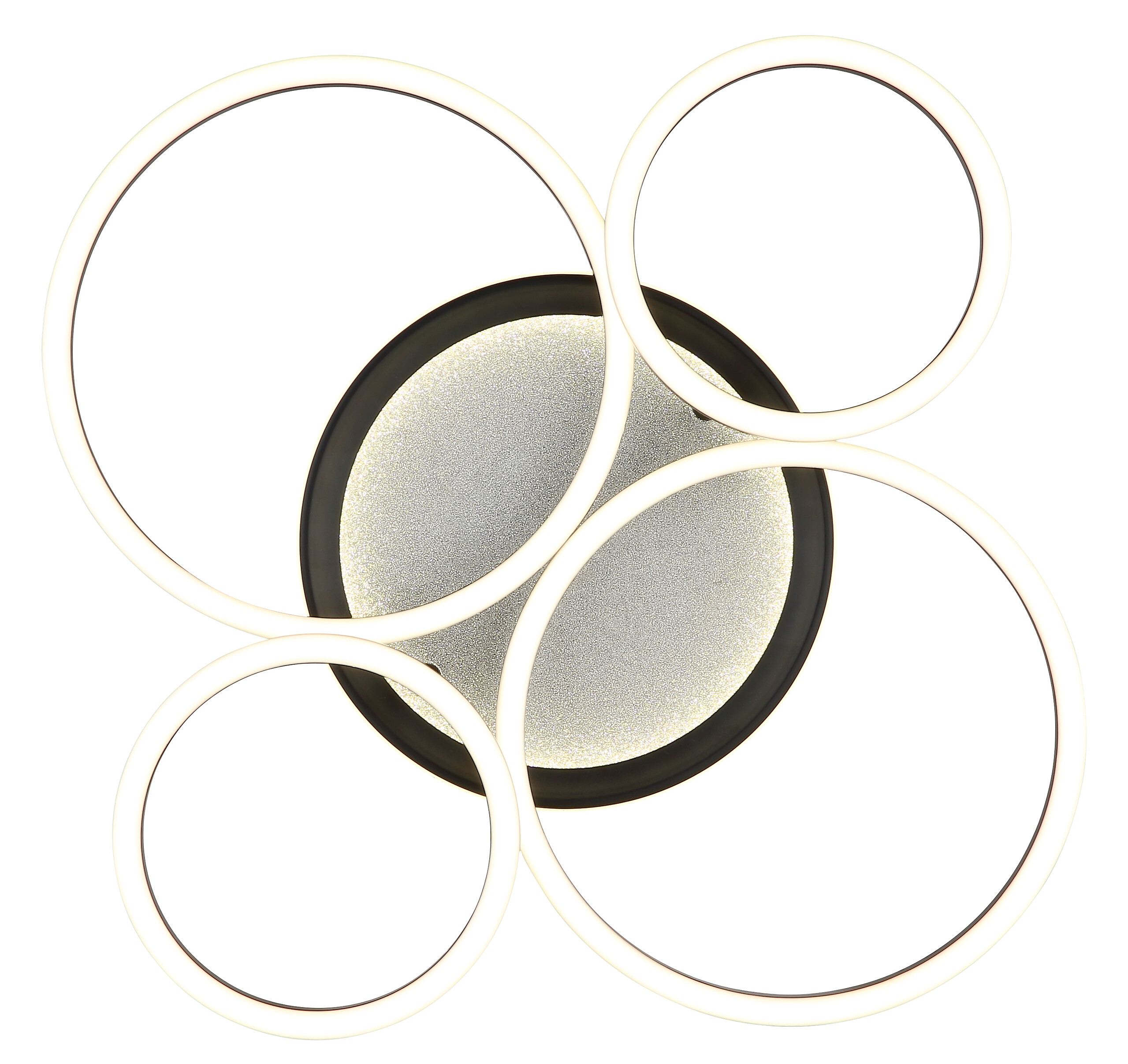 GLOBO Deckenleuchte mattschwarz Metall Kunststoff B/H/L: ca. 51,7x10x72,2 cm 1 Brennstellen