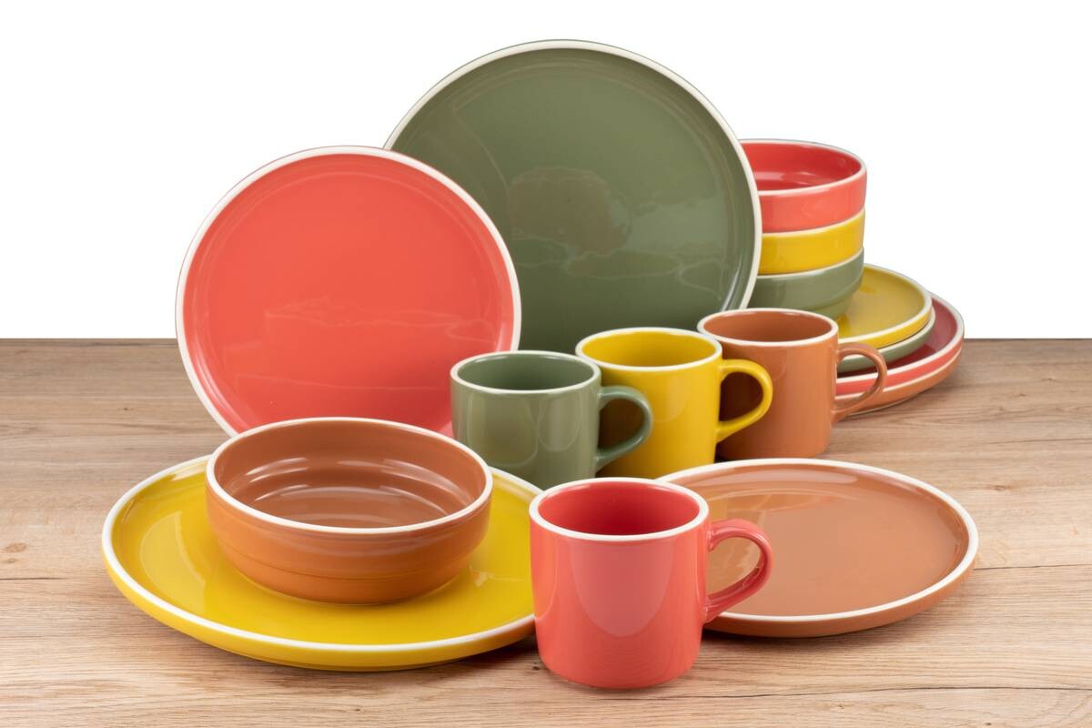 CreaTable Kombiservice INDIAN SUMMER multicolor Steingut 16 tlg.