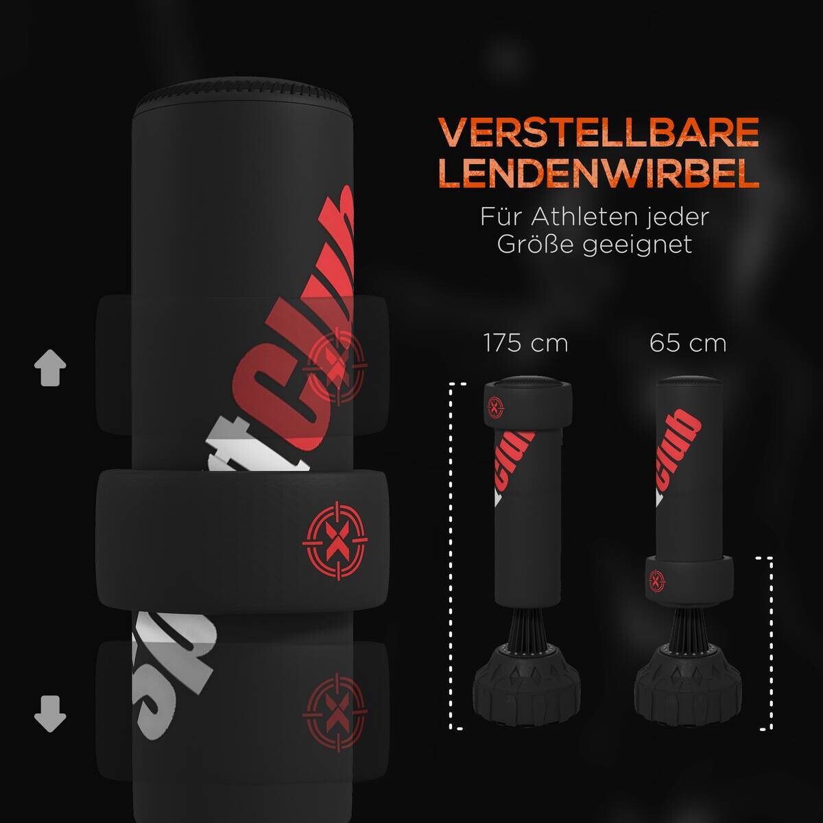 SPORTNOW Fitness-Zubehör schwarz Edelstahl B/H/L: ca. 57x57x175 cm