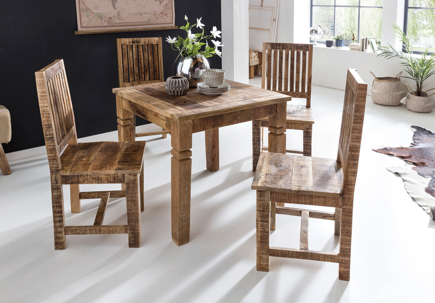 Esstisch natur B/H/T: ca. 80x76x80 cm