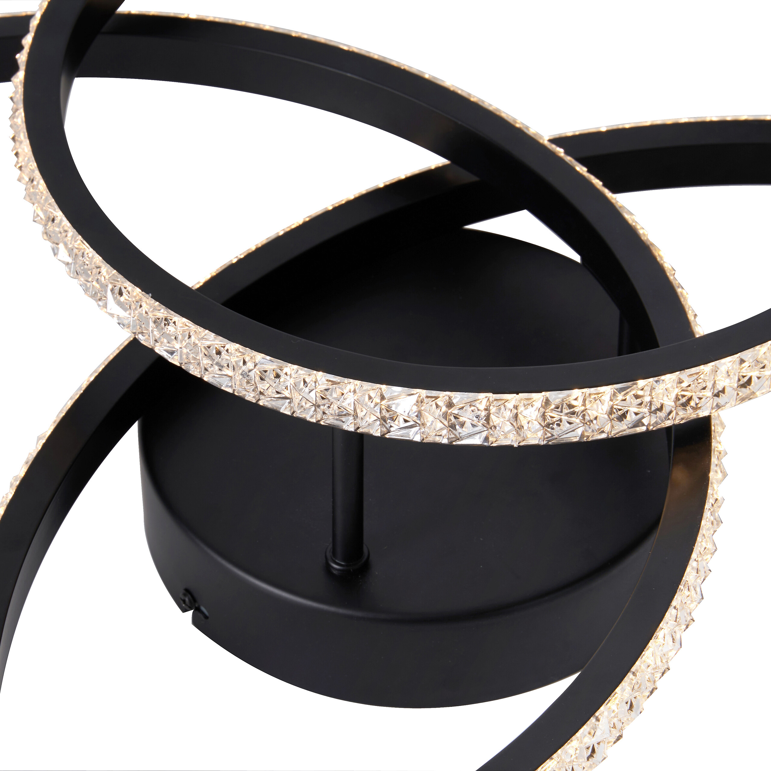 POCOline LED-Deckenleuchte Mica mattschwarz Metall Acryl B/H/L: ca. 50x12,5x77,5 cm