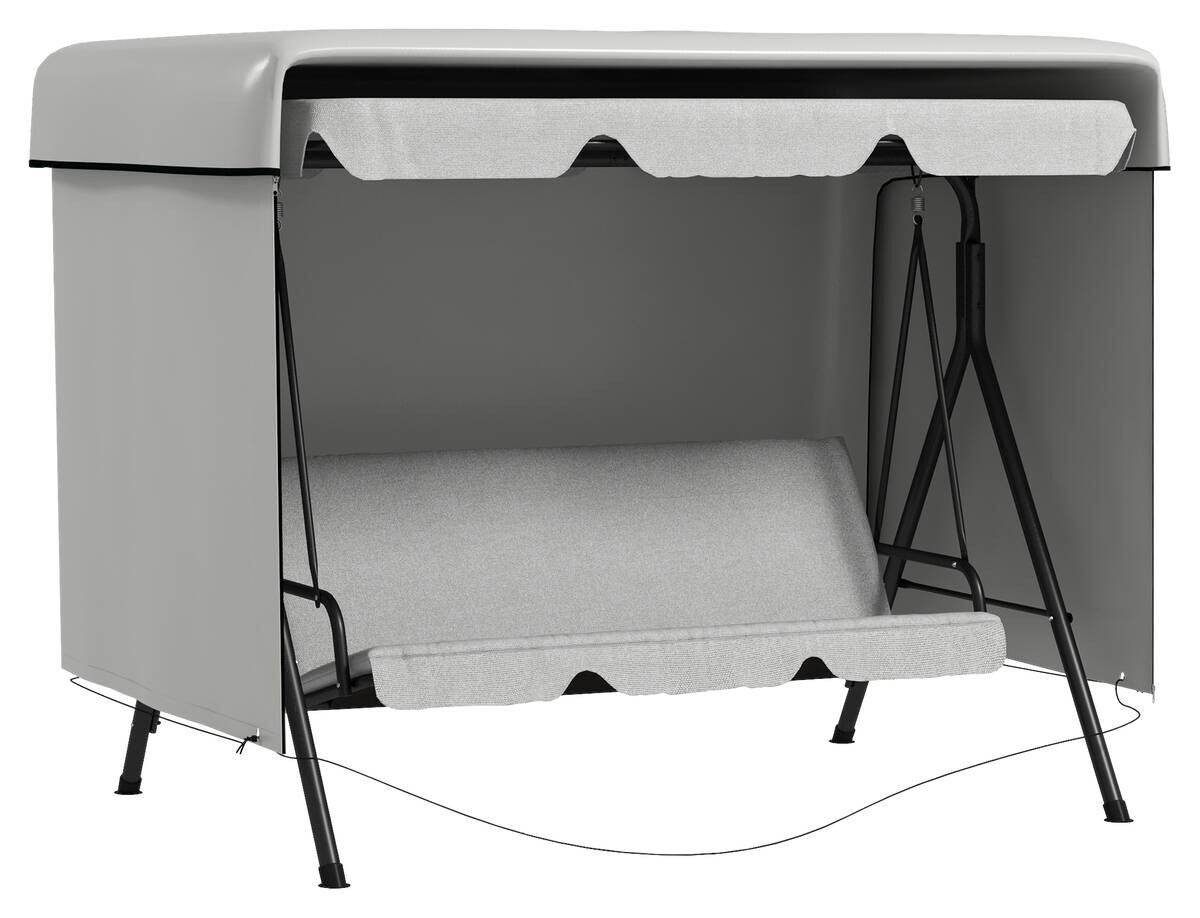 Outsunny Abdeckplane grau Polypropylen B/H/L: ca. 155x215x150 cm