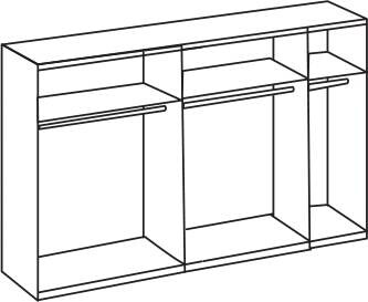 Schwebetürenschrank Detroit Plankeneiche Nachbildung B/H/T: ca. 250x216x65 cm