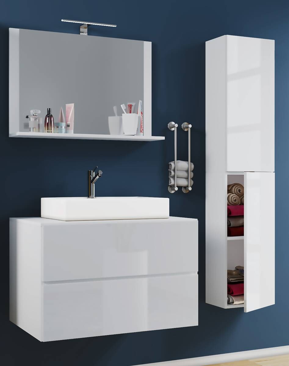 Waschplatz 4tlg-Lendas weiß weiß B/H/T: ca. 80x52x52 cm