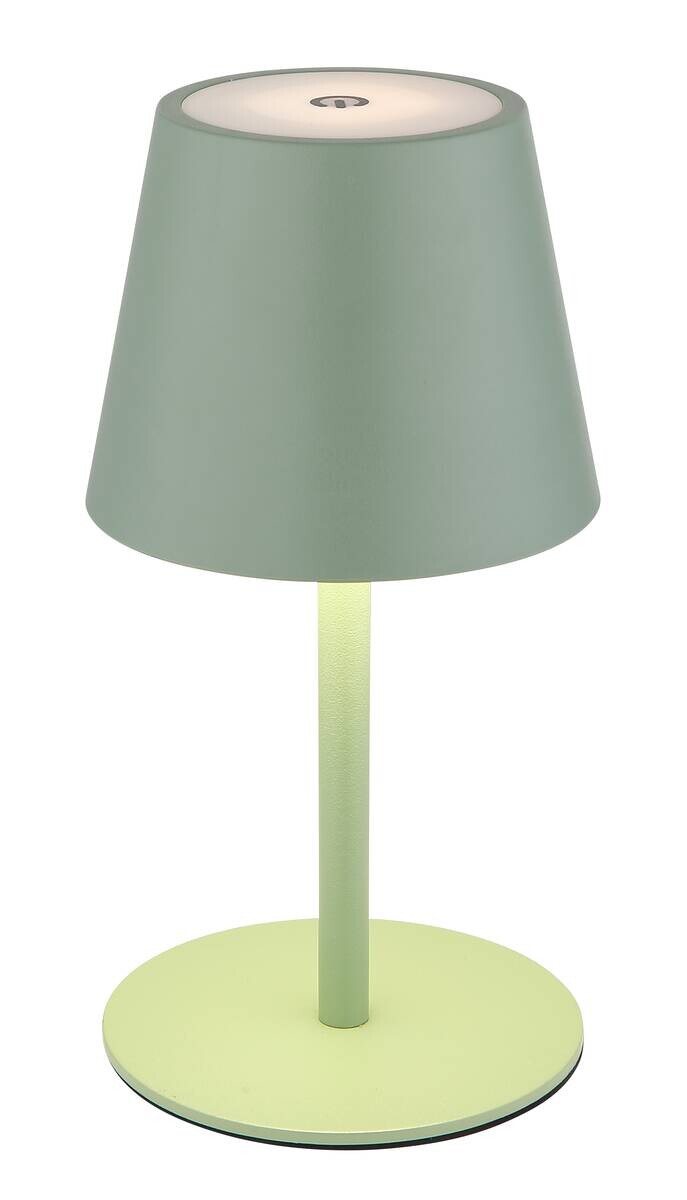 GLOBO LED-Tischleuchte Opal hellgrün Metall Kunststoff H/D: ca. 36x11,5 cm 1 Brennstellen