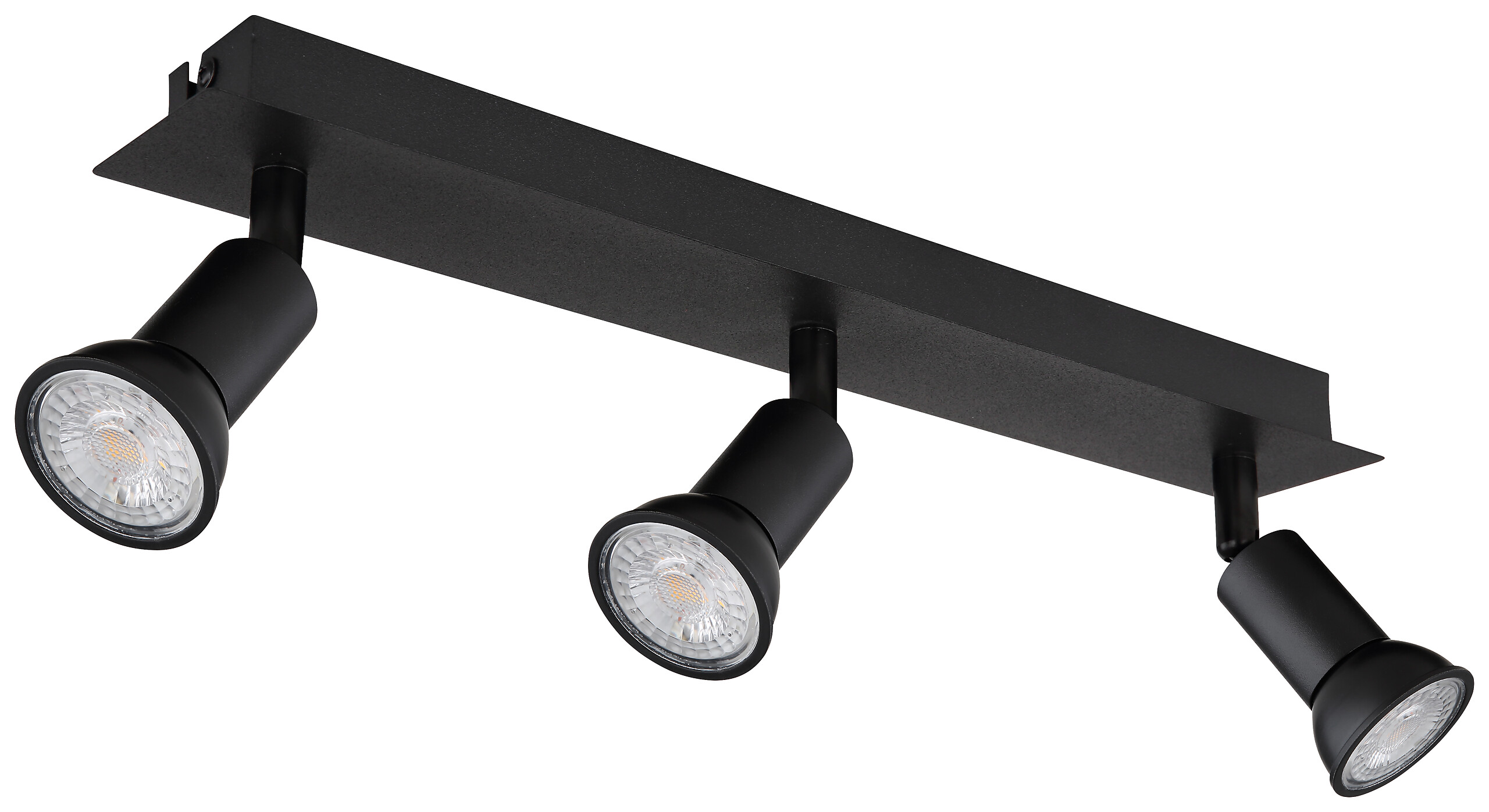 GLOBO Spotbalken 57998-3 schwarz Metall B/H/L: ca. 6x9x40 cm 3 Brennstellen