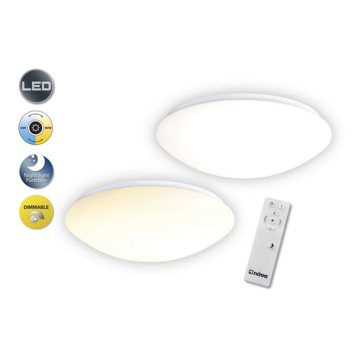 Näve Leuchten LED Deckenleuchte NV12009901 weiß Metall Kunststoff H/D: ca. 11x35 cm null 1 Brennstellen