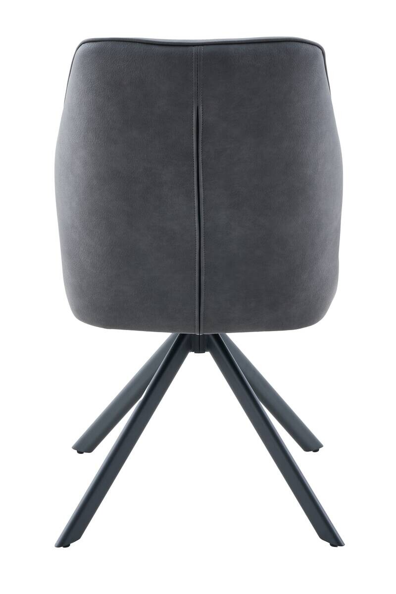 Stuhl Prizzi anthrazit Kunstleder B/H/T: ca. 51x92x64 cm