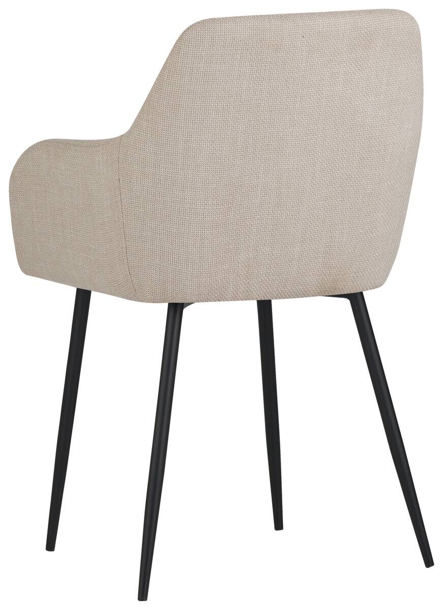 Armlehnstuhl Maria, 2er-Set beige Microfaser Webstoff B/H/T: ca. 55x84x61 cm