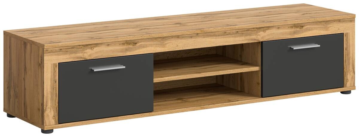 Lowboard Jam Eiche Wotan Nachbildung grau B/H/T: ca. 160x37x40 cm