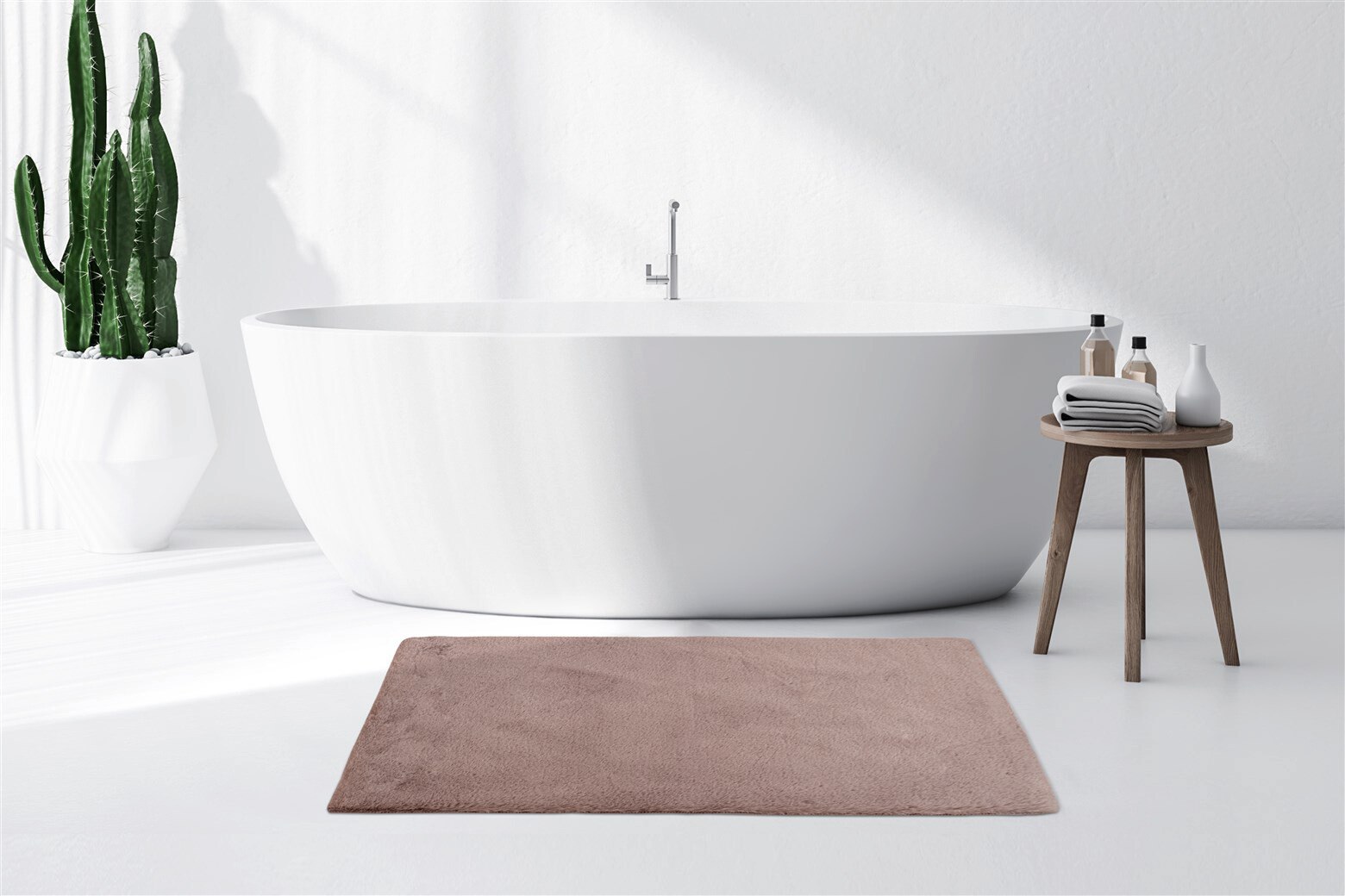 Kayoom Kurzflorteppich Badematte Rabbit Light 525 rosa B/H/L: ca. 70x2,4x130 cm