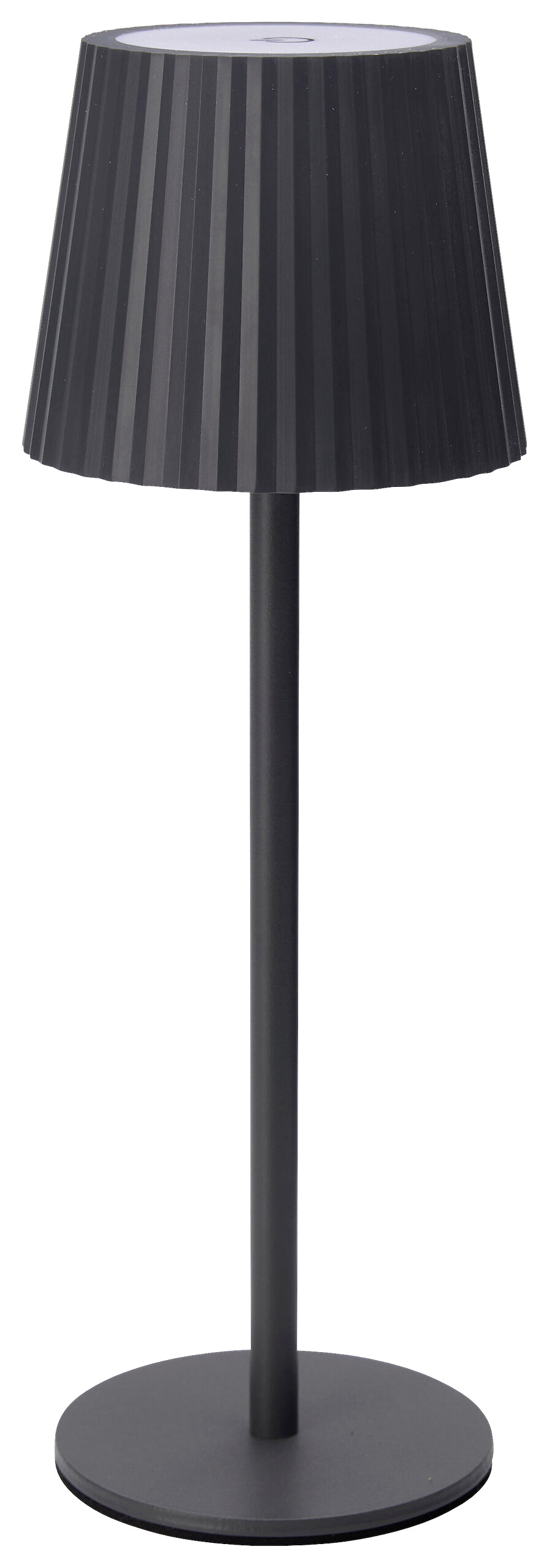 Tischlampe grau Kunststoff B/H/L: ca. 9,3x9,3x28 cm