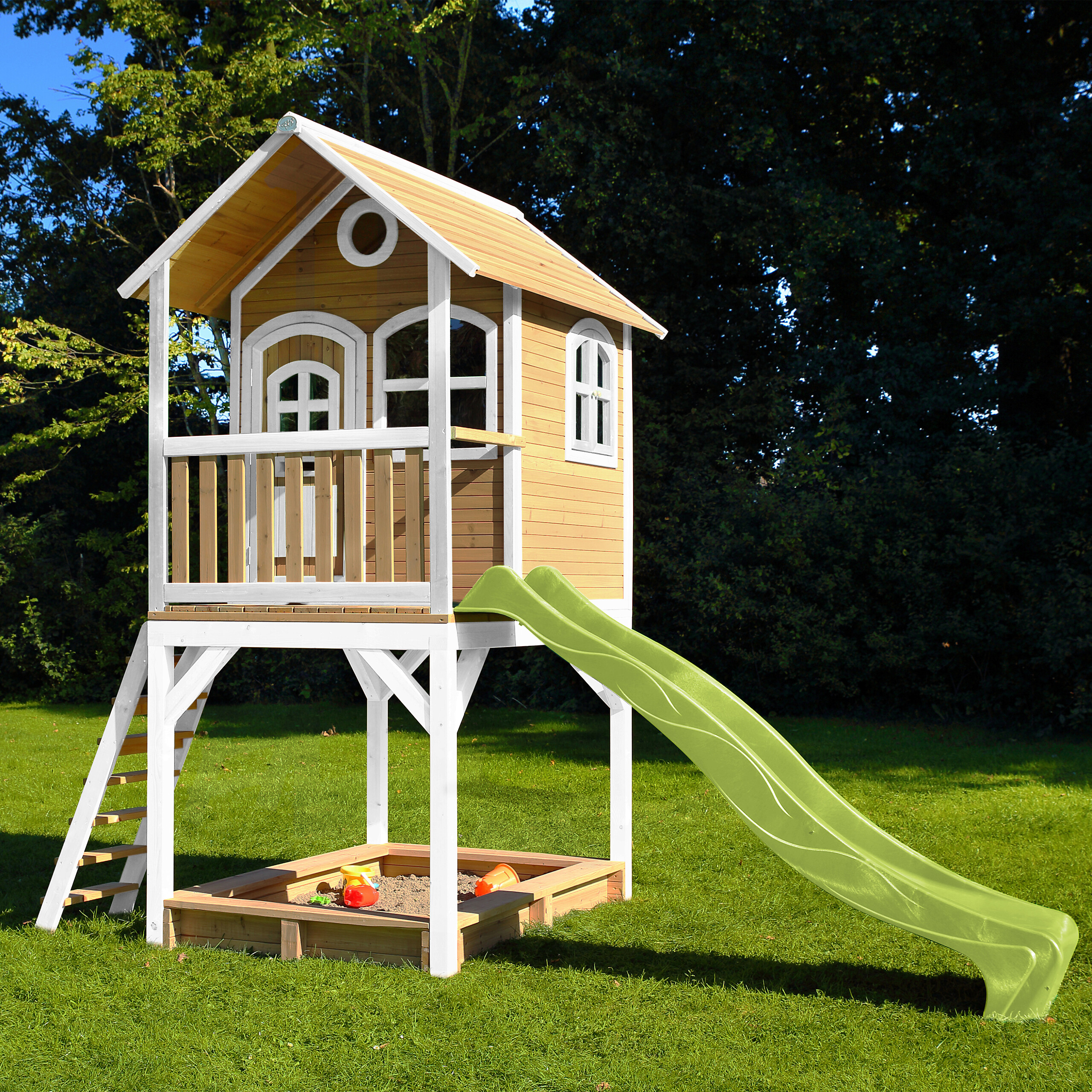 AXI Spielhaus Sarah braun B/H/L: ca. 370x291x191 cm