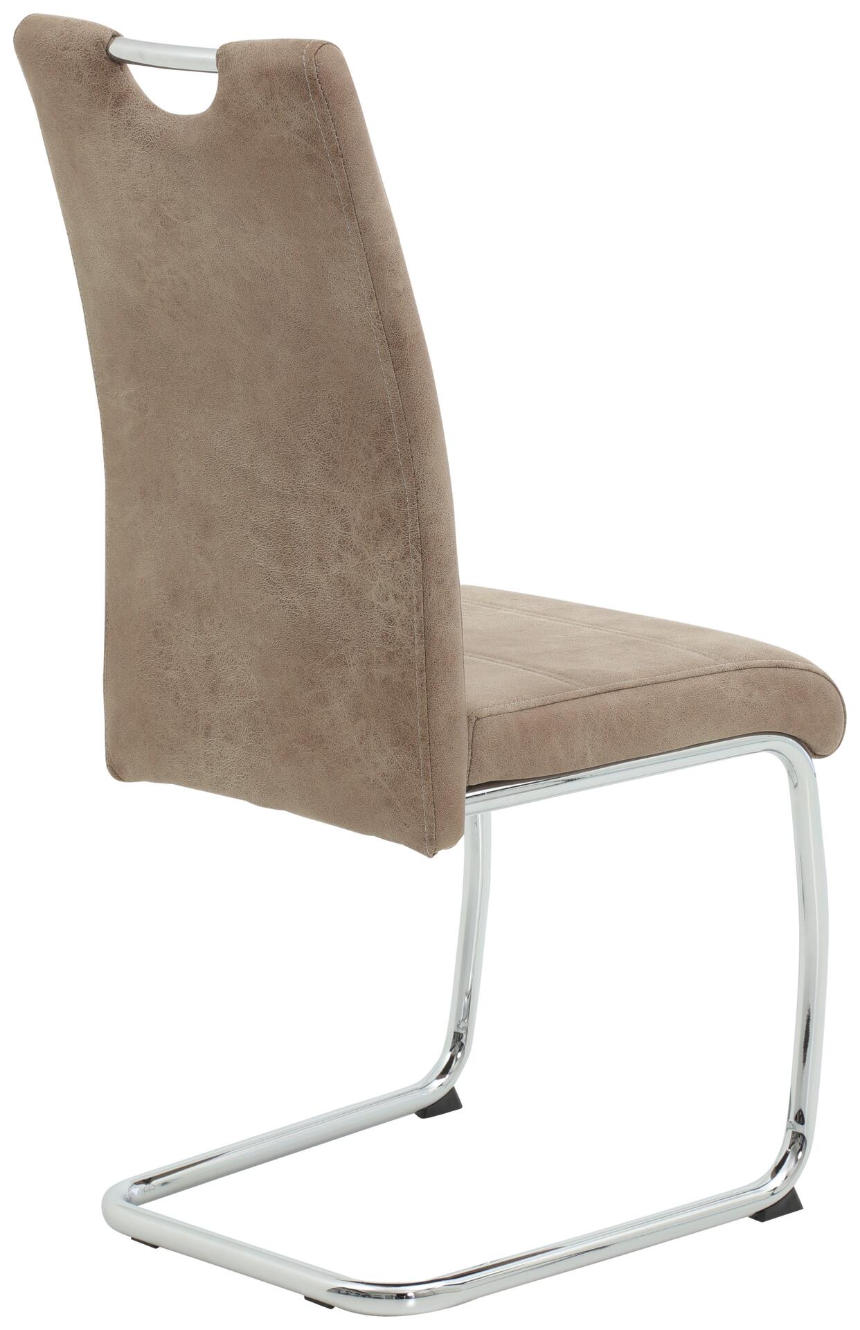 Schwingstuhl Flora beige Vintage Microfaser B/H/T: ca. 43x98x59 cm