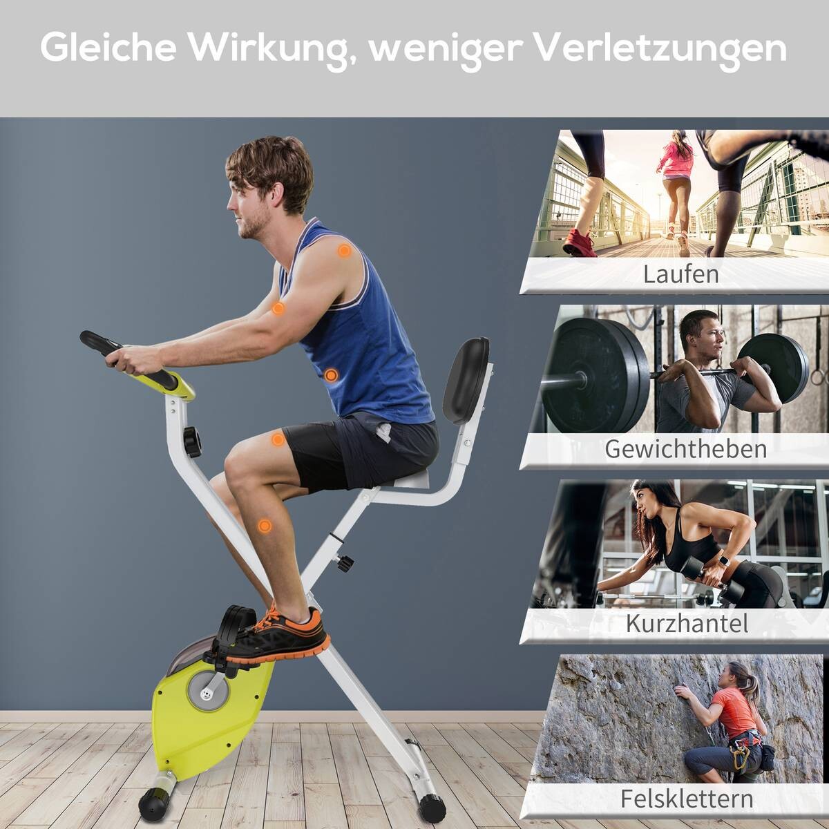 HOMCOM Fahrradtrainer weiß Stahl